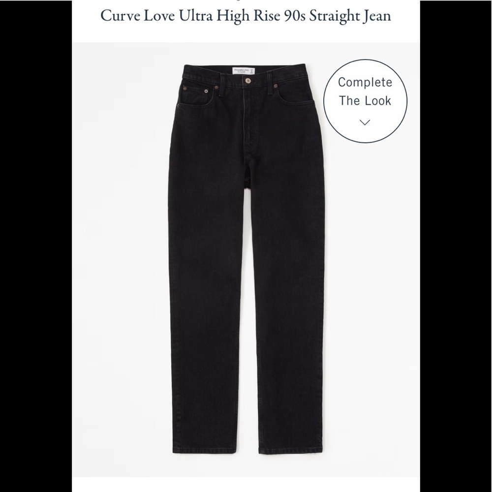 Abercrombie& Fitch. Curve Love Ultra High Rise 90s Straight Jean